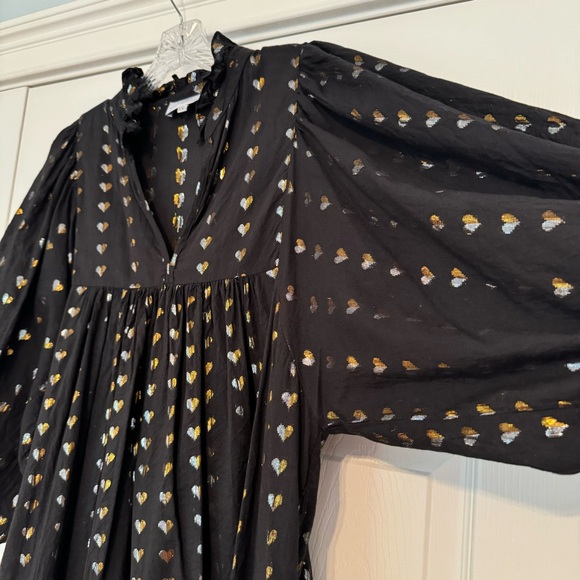 Never A Wallflower Black Heart of Gold High Neck Dress XXL - Picture 9 of 13